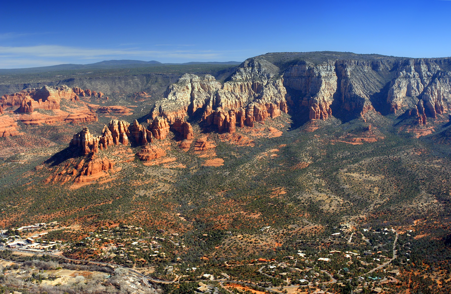 Sedona the City at the magic mountains red rock