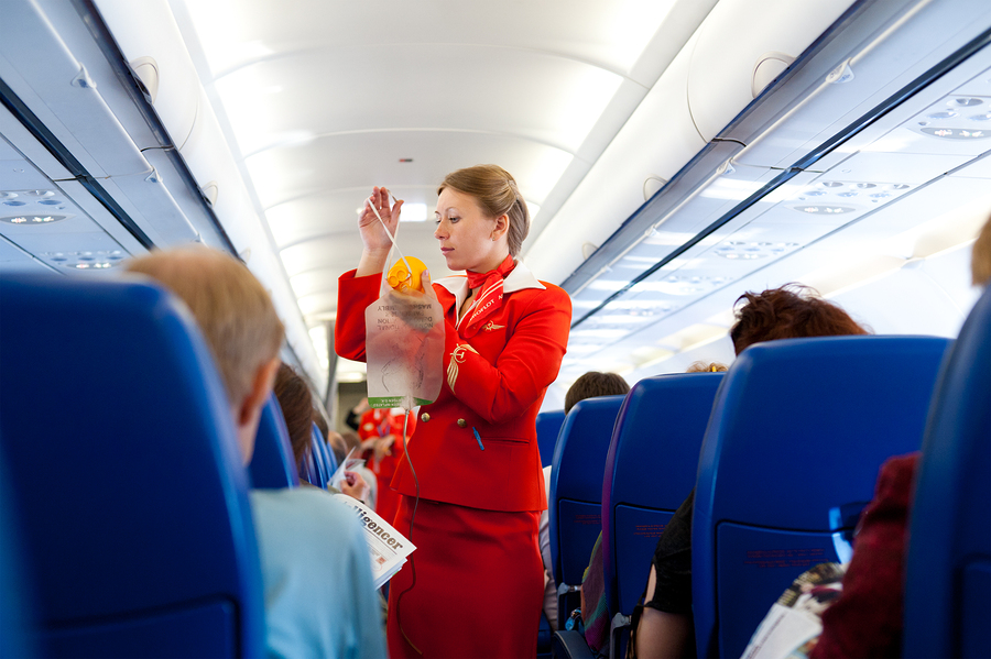 Air Hostess At Work